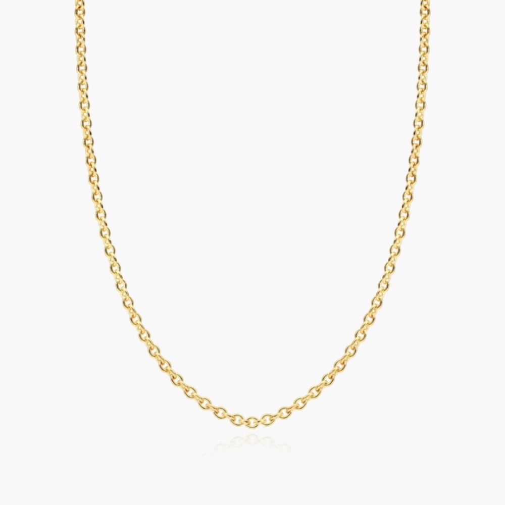 18k Gold Plated Chain Necklace 18"